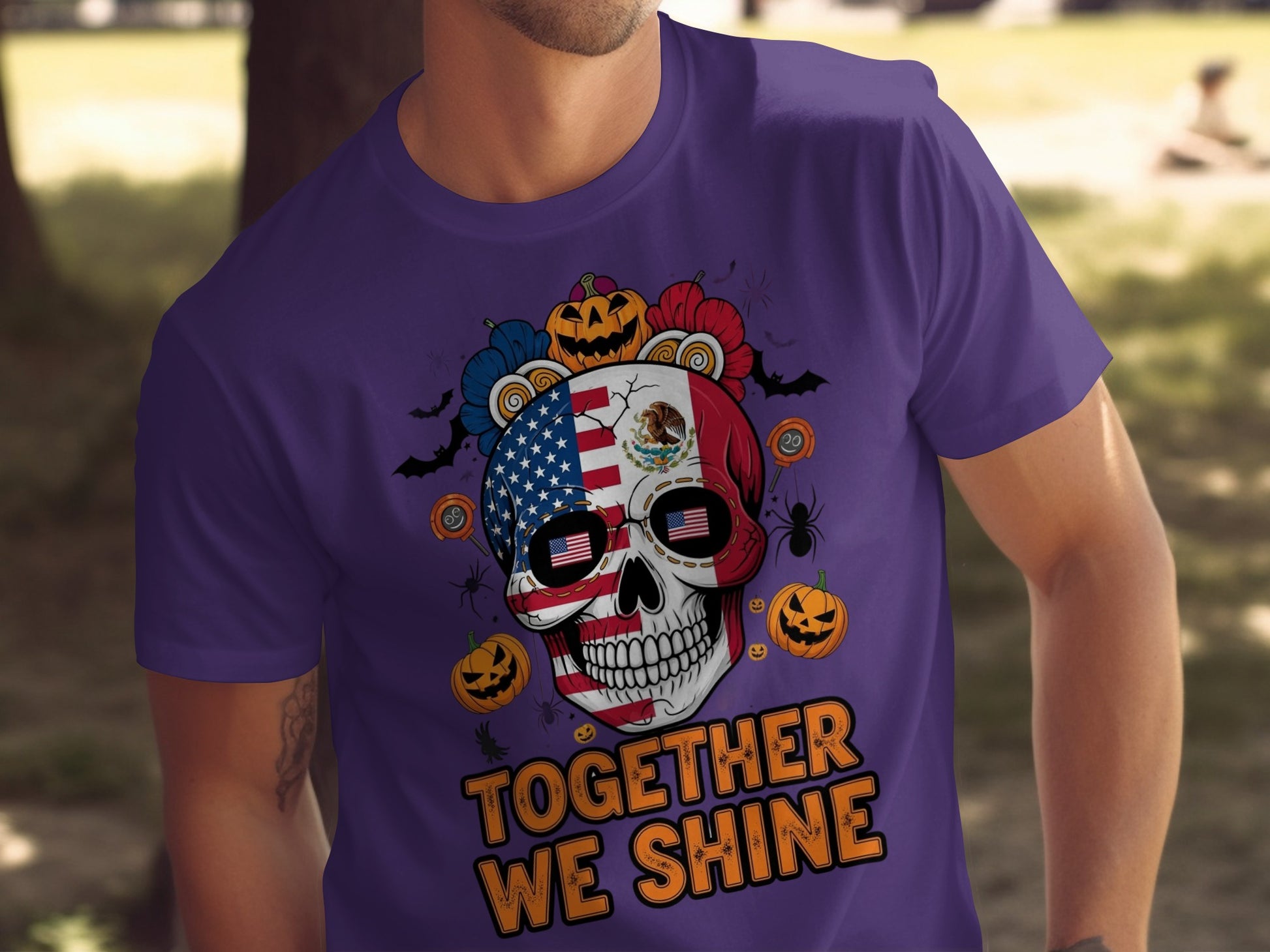 Together We Shine Halloween Skull Shirt product