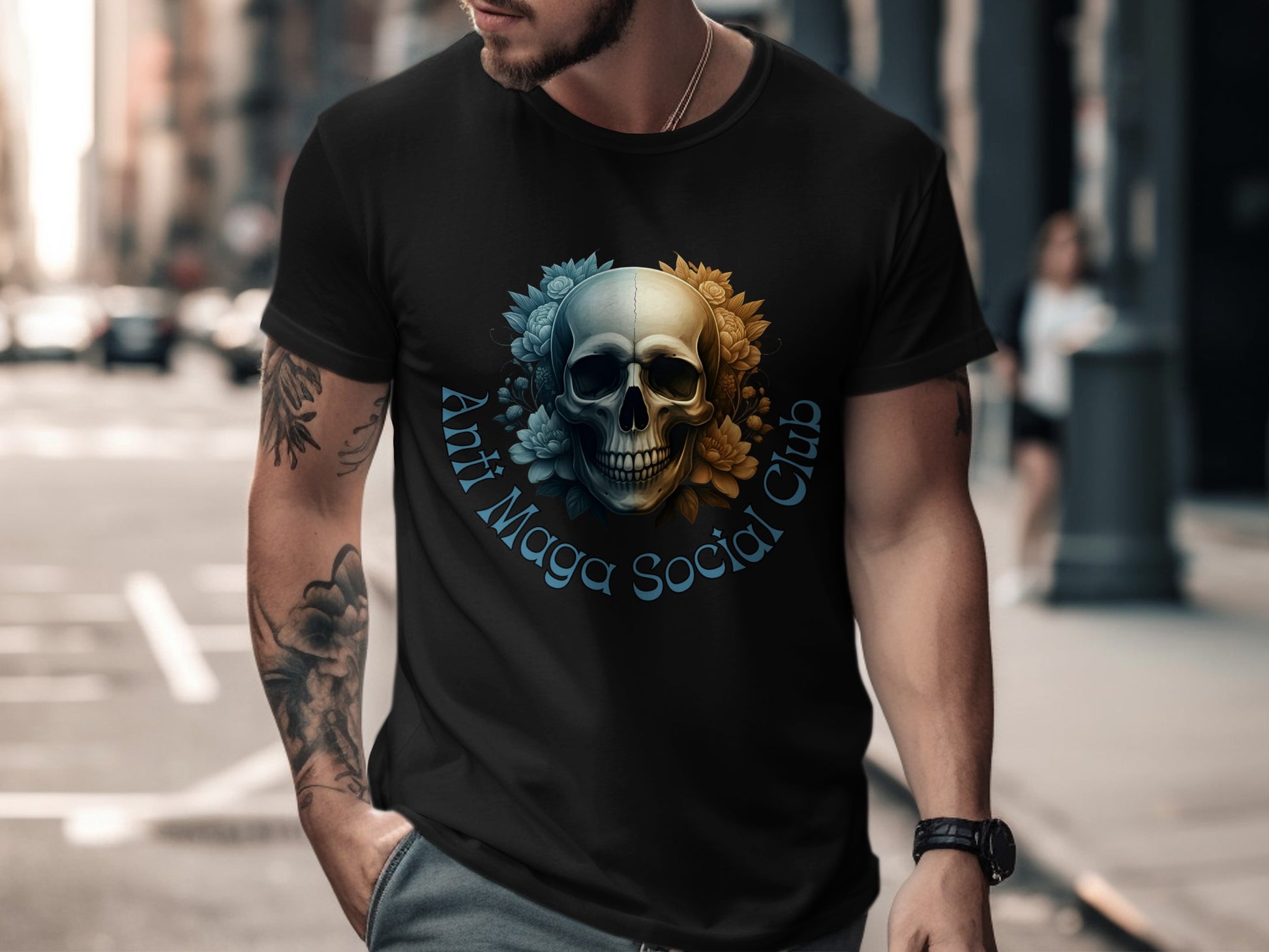 Anti Maga Social Club Skull Design T-shirt product