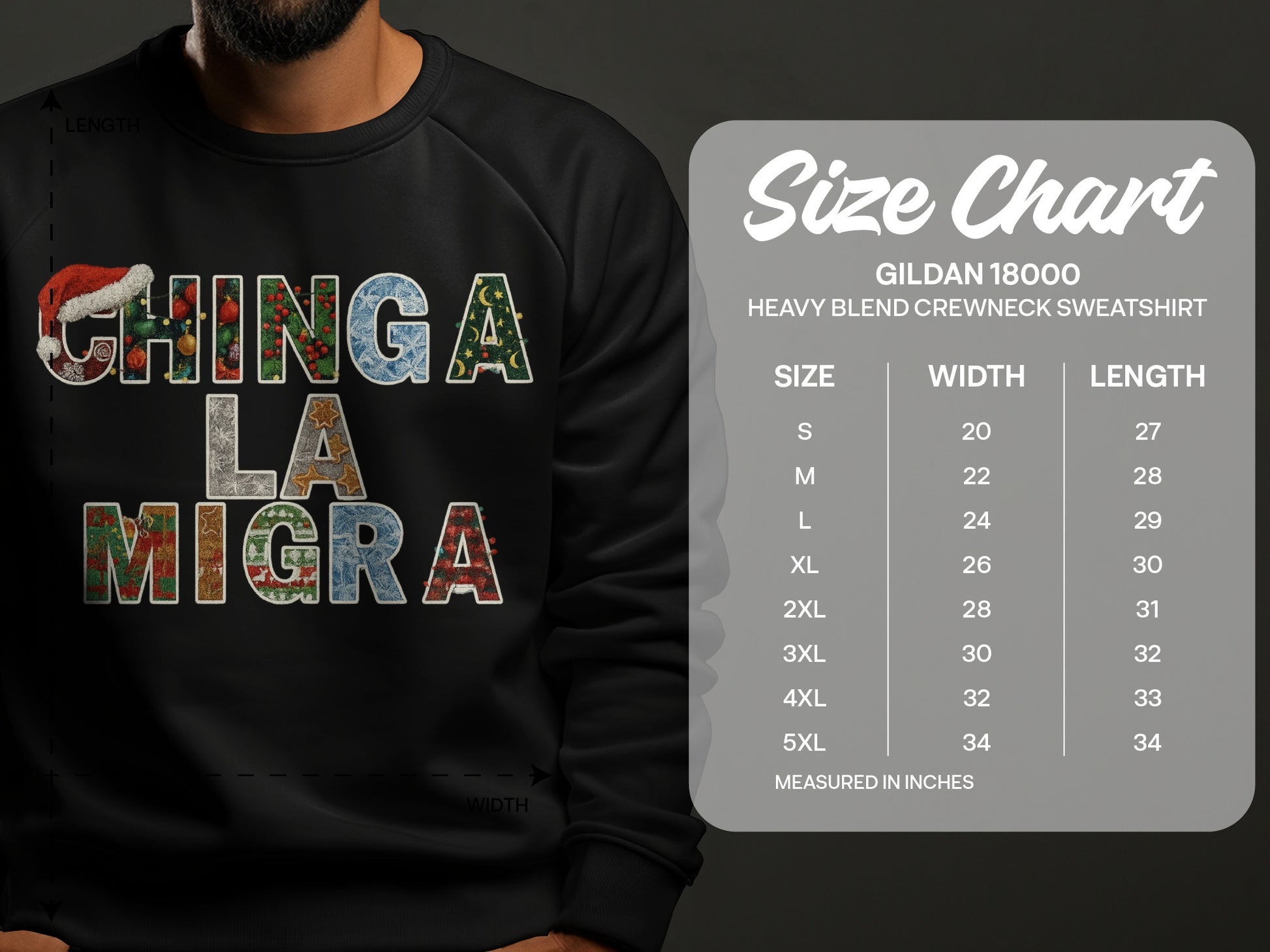 Festive Chinga La Migra Holiday Sweatshirt
