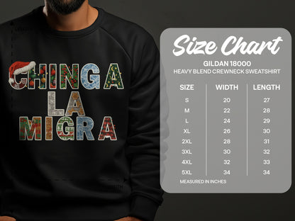 Festive Chinga La Migra Holiday Sweatshirt