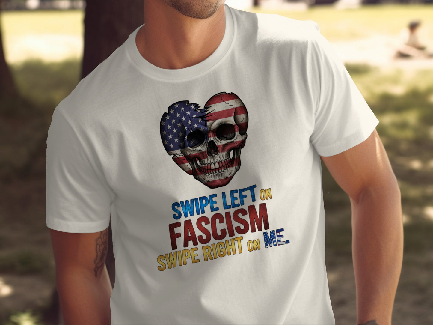 Swipe Left on Fascism Swipe Right on Me T-shirt
