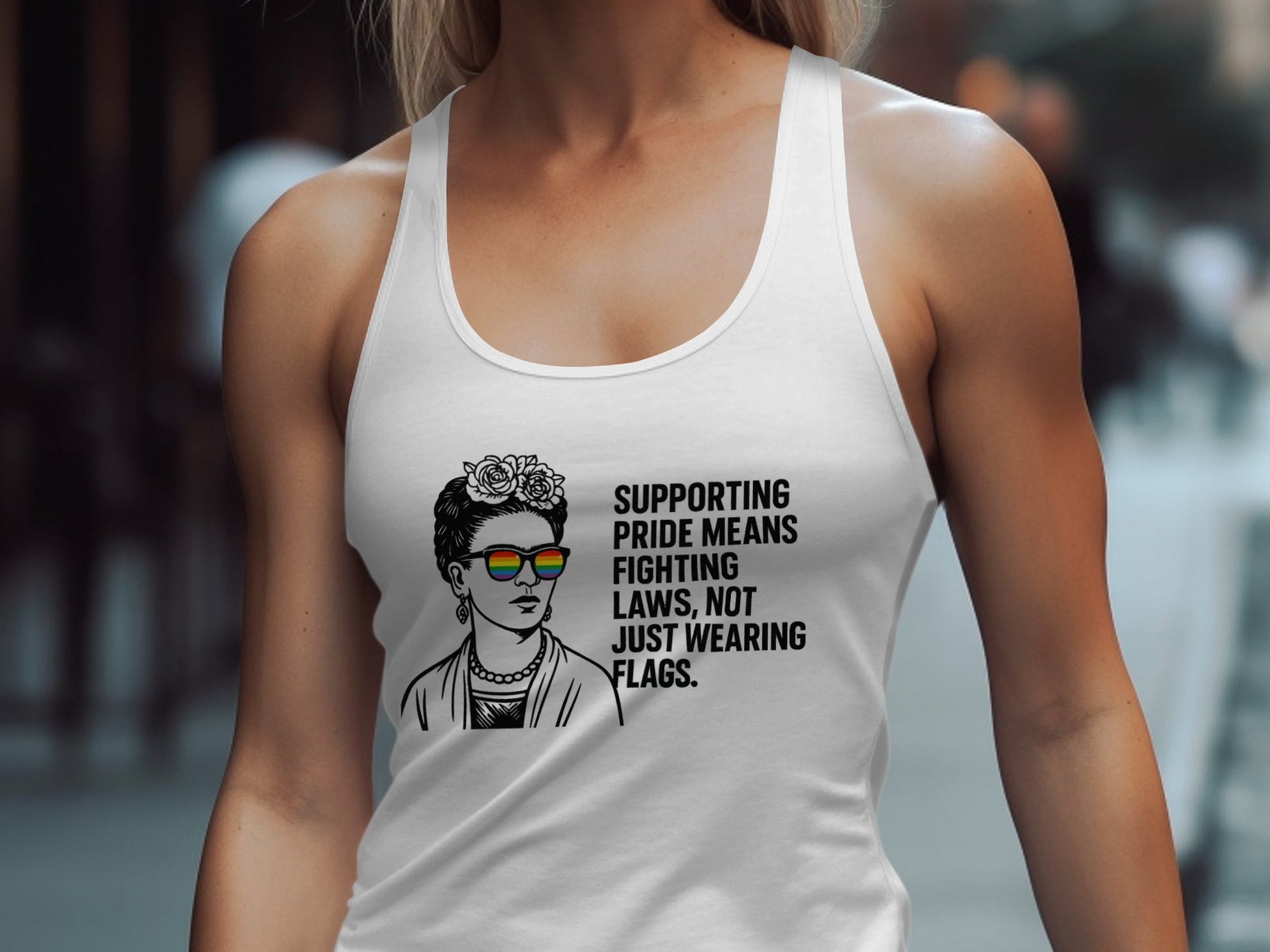 Supporting Pride Means Fighting Laws Tank Top Product