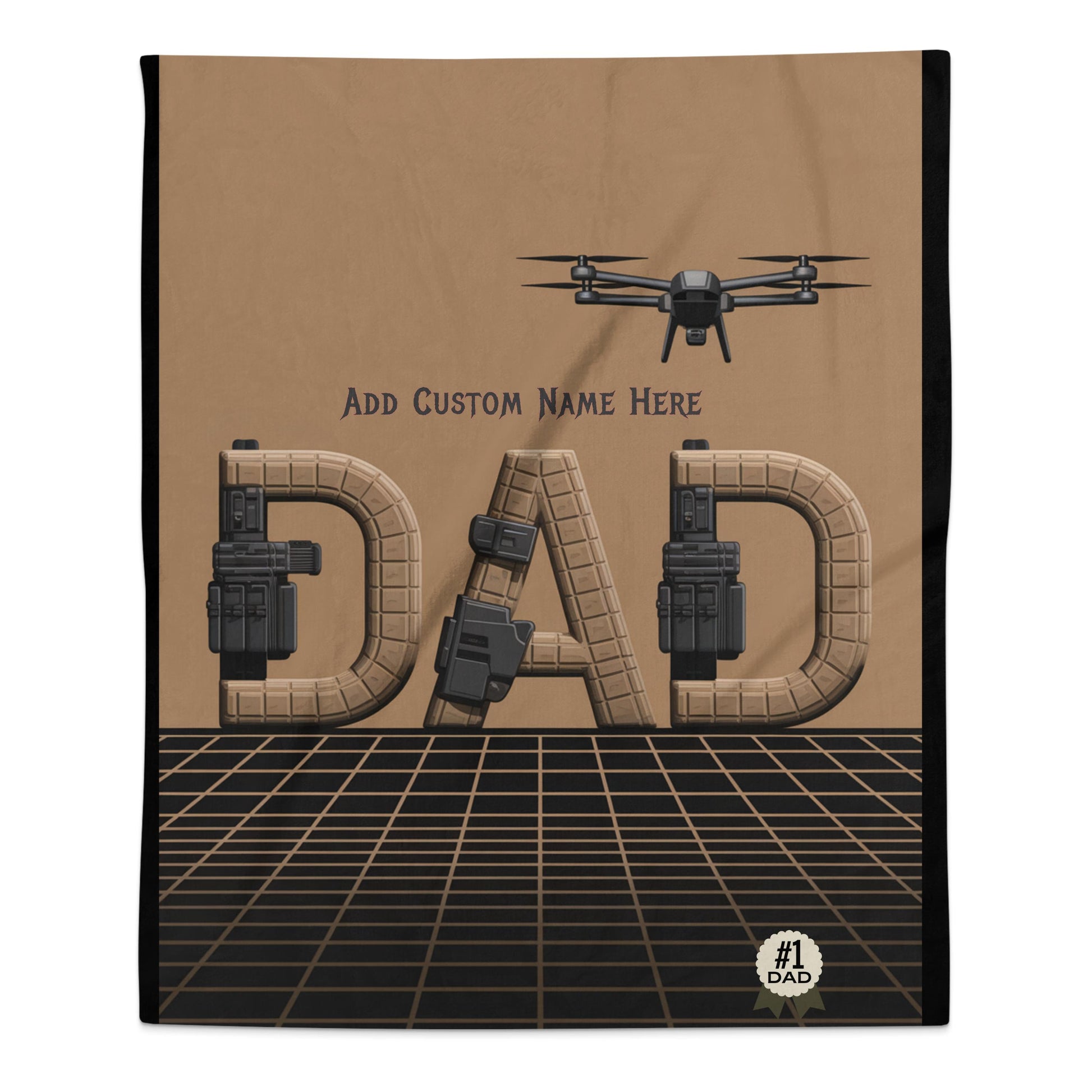 Add Custom Drone and Guns Dad Graphic Blanket product