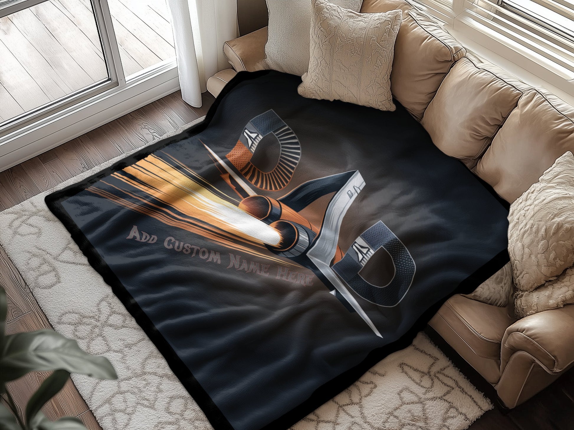 Customizable Racing Design Blanket Product