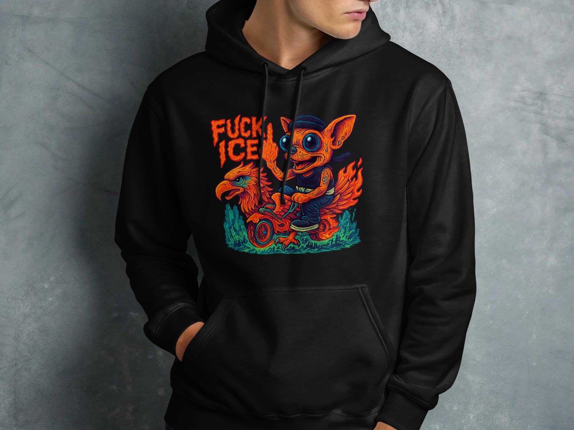 Vibrant Graphic Design Hoodie with Unique Art product