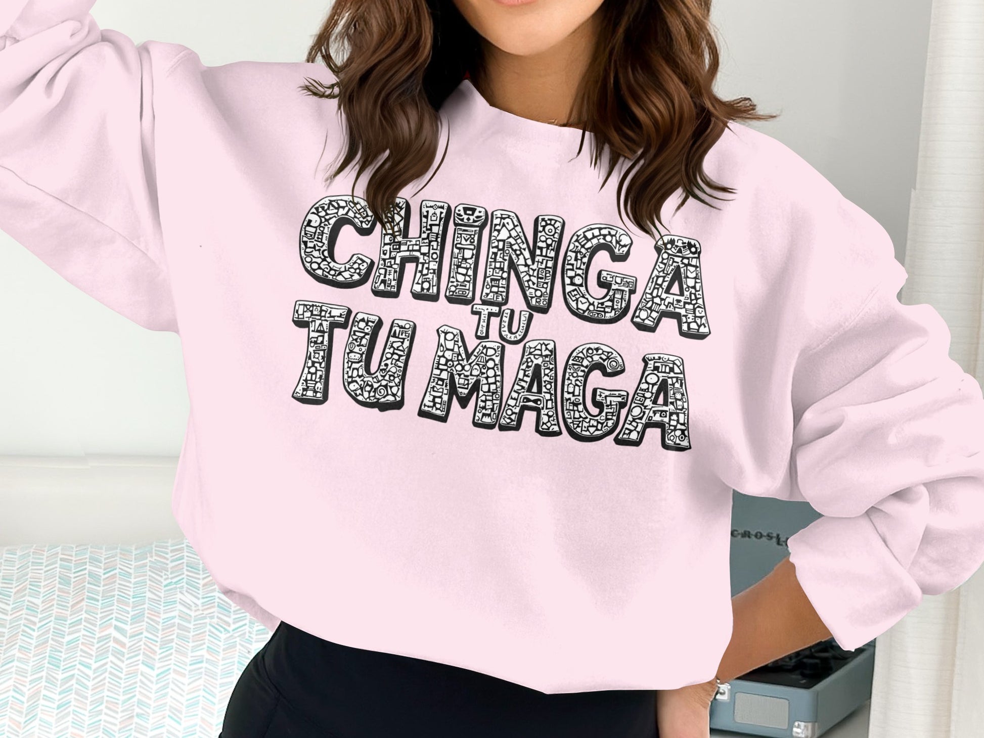 Chinga Tu Maga Graphic Sweatshirt Product