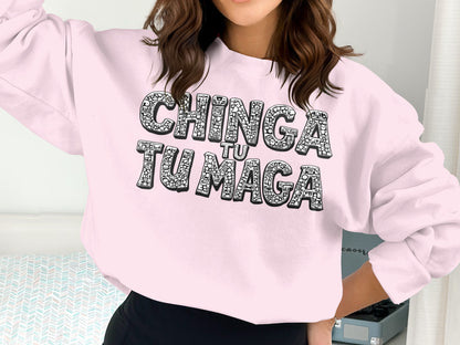 Chinga Tu Maga Graphic Sweatshirt Product
