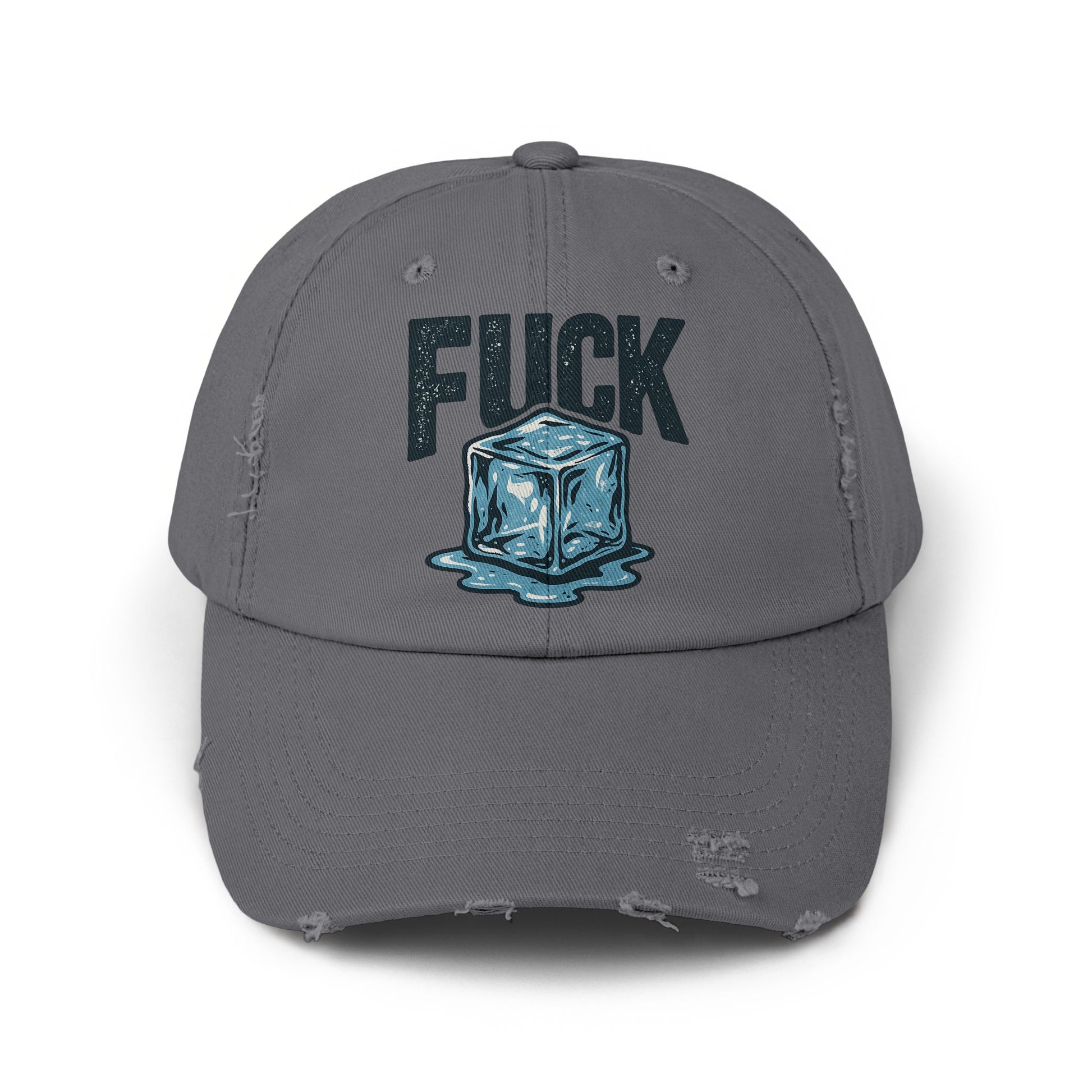 Graphic Design Over Ice Distressed Baseball Cap product type