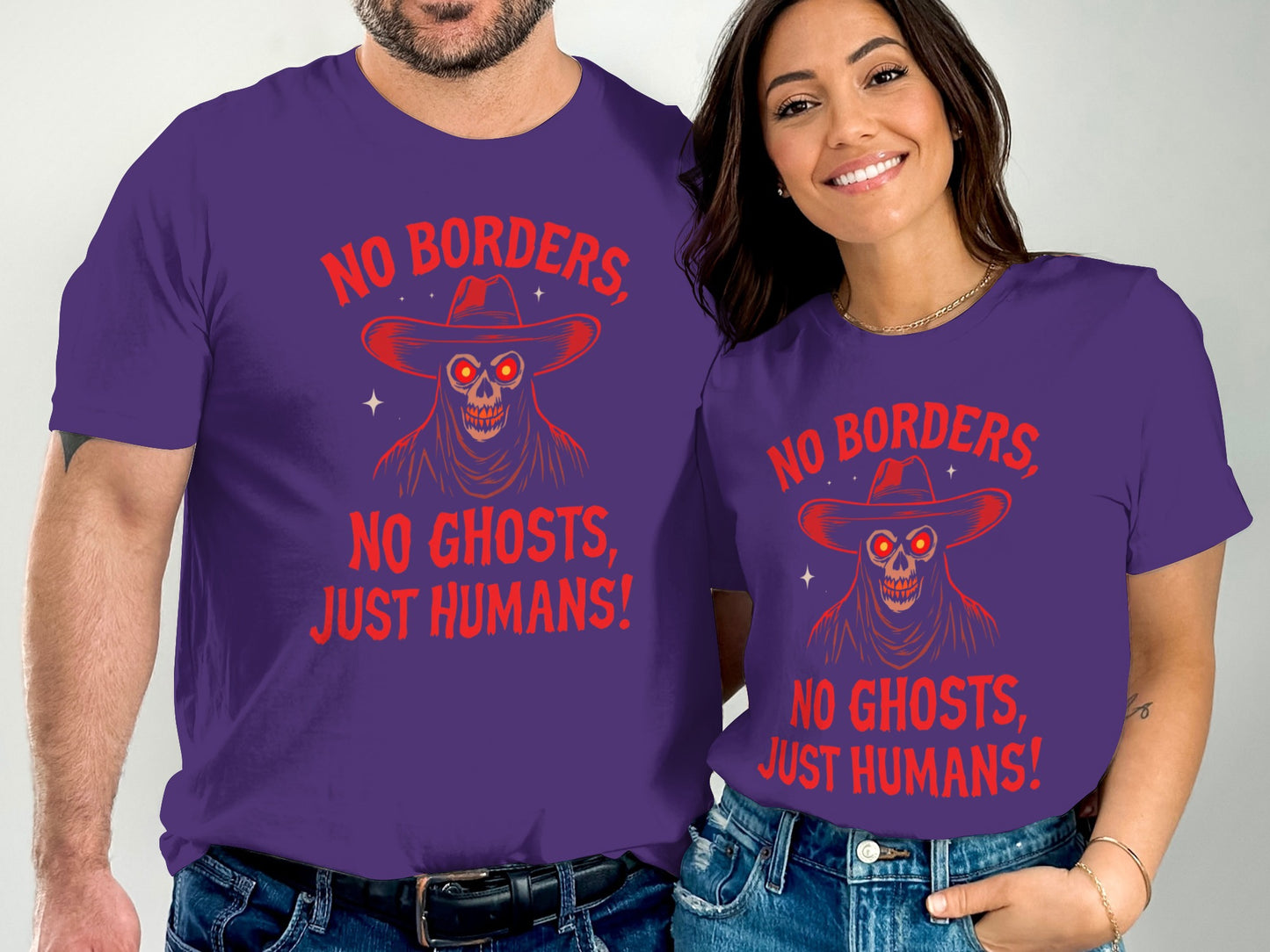 No Borders Just Humans Halloween T-Shirt product type