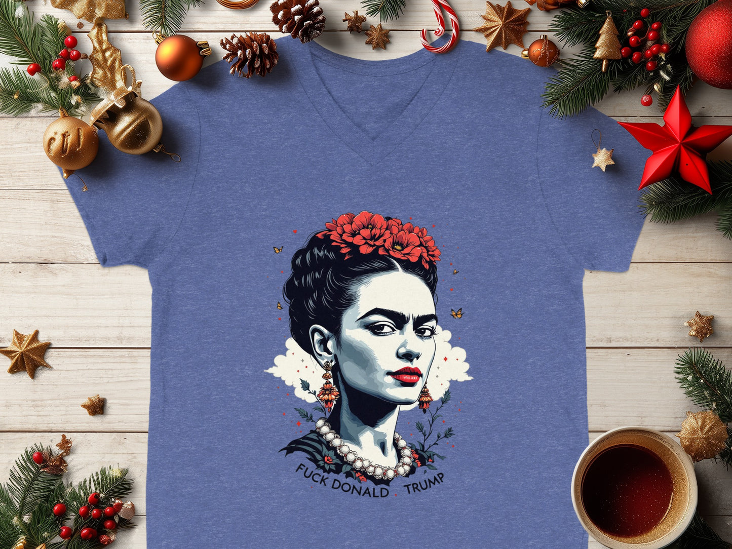 Artistic Frida Kahlo Graphic Tee Seasonal Design
