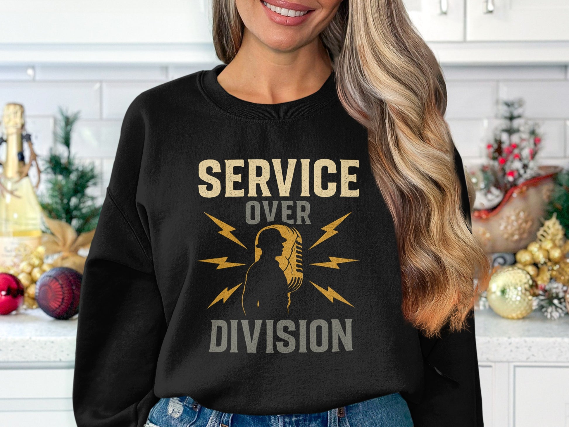 Service Over Division Graphic Sweatshirt product