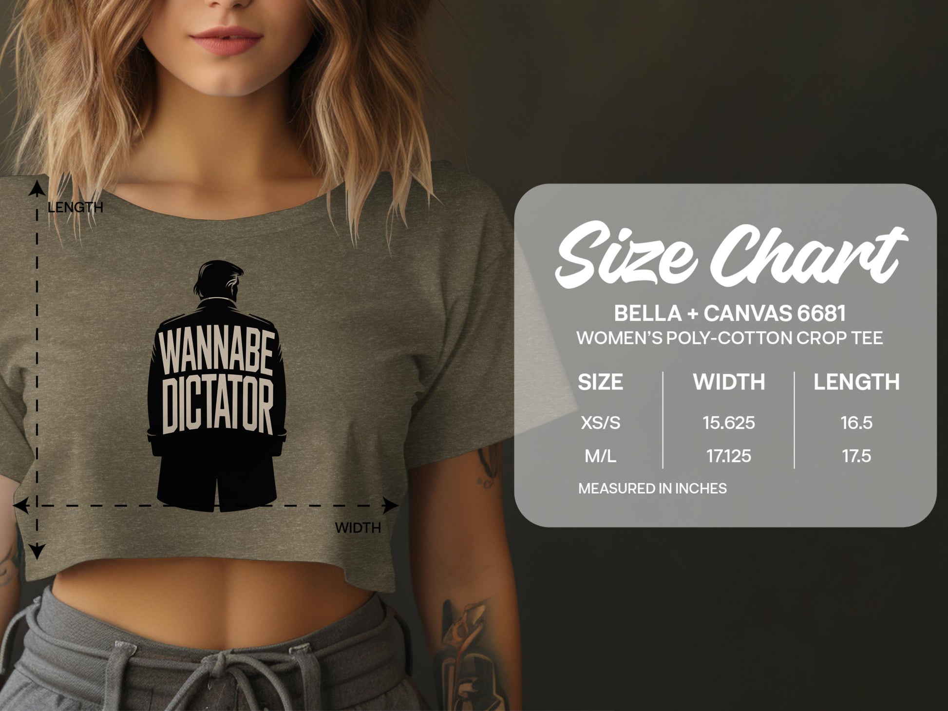Wannabe Dictator Design Women's Crop Tee product