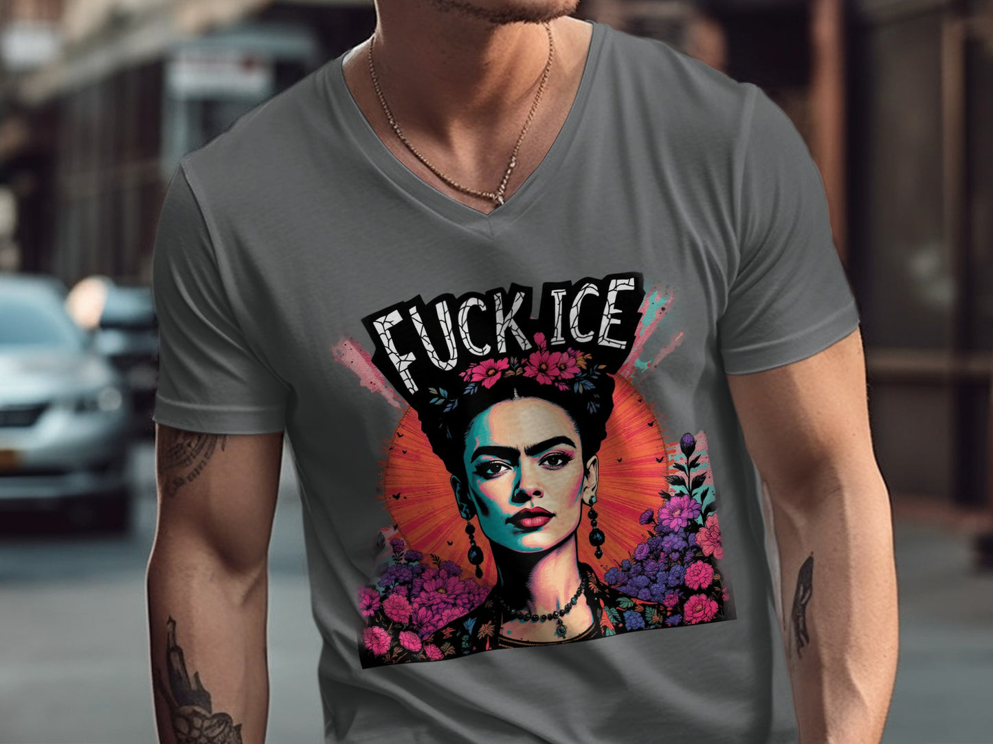 Bold Statement T-Shirt with Artistic Portrait