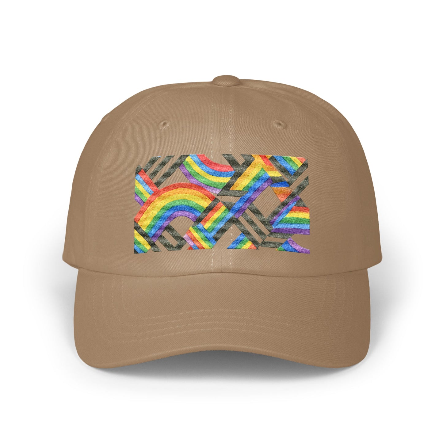 Colorful Rainbow Striped Patterned Hat product type