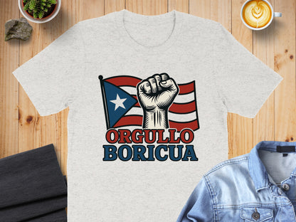Orgullo Boricua Fist Up Graphic T-shirt product