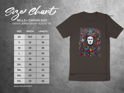 Bella Canvas 3001 Colorful Floral Birds Hearts Tee product type