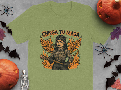 Chinga Tu Maga Graphic T-shirt Halloween Product