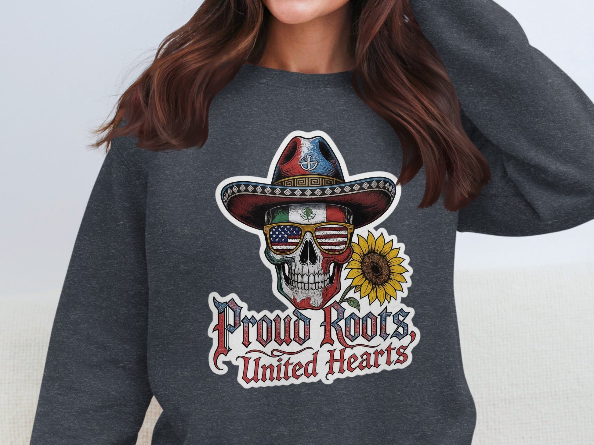 Proud Roots United Hearts Skull Design Sweatshirt Product