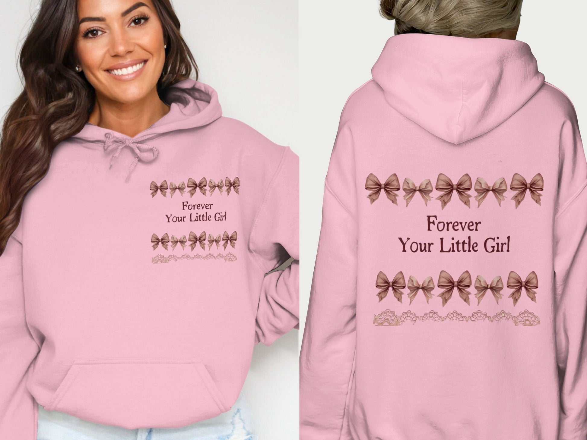 Forever Your Little Girl Pink Hoodie product