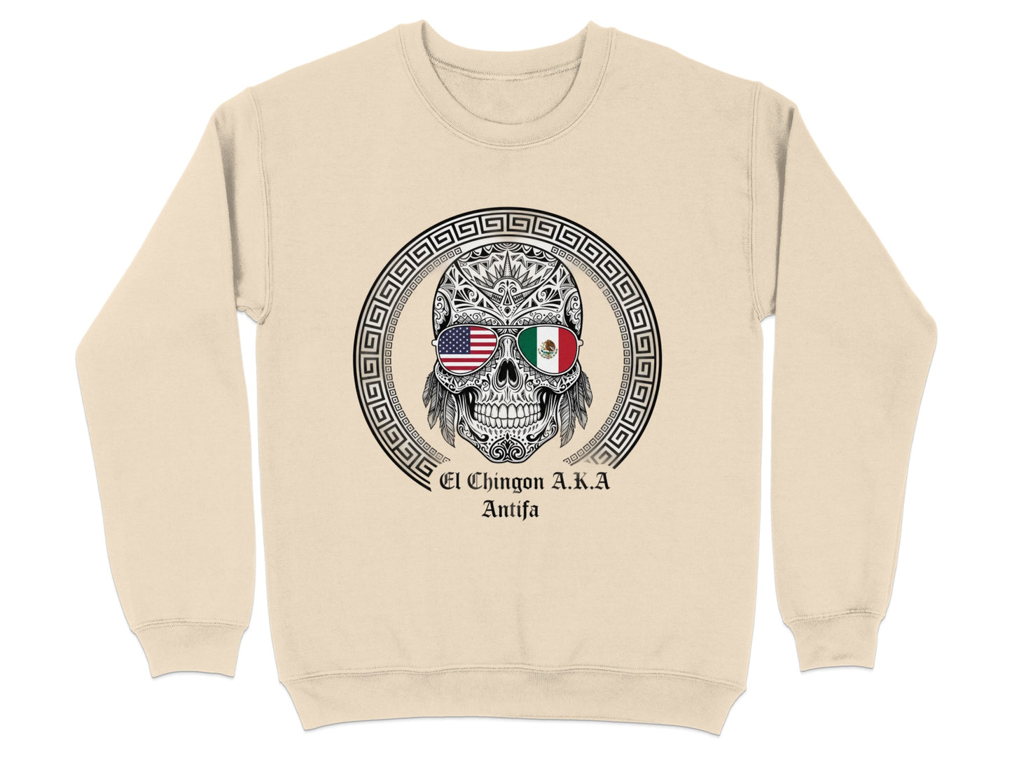 El Chingon A.K.A Antifa Skull Design Sweatshirt