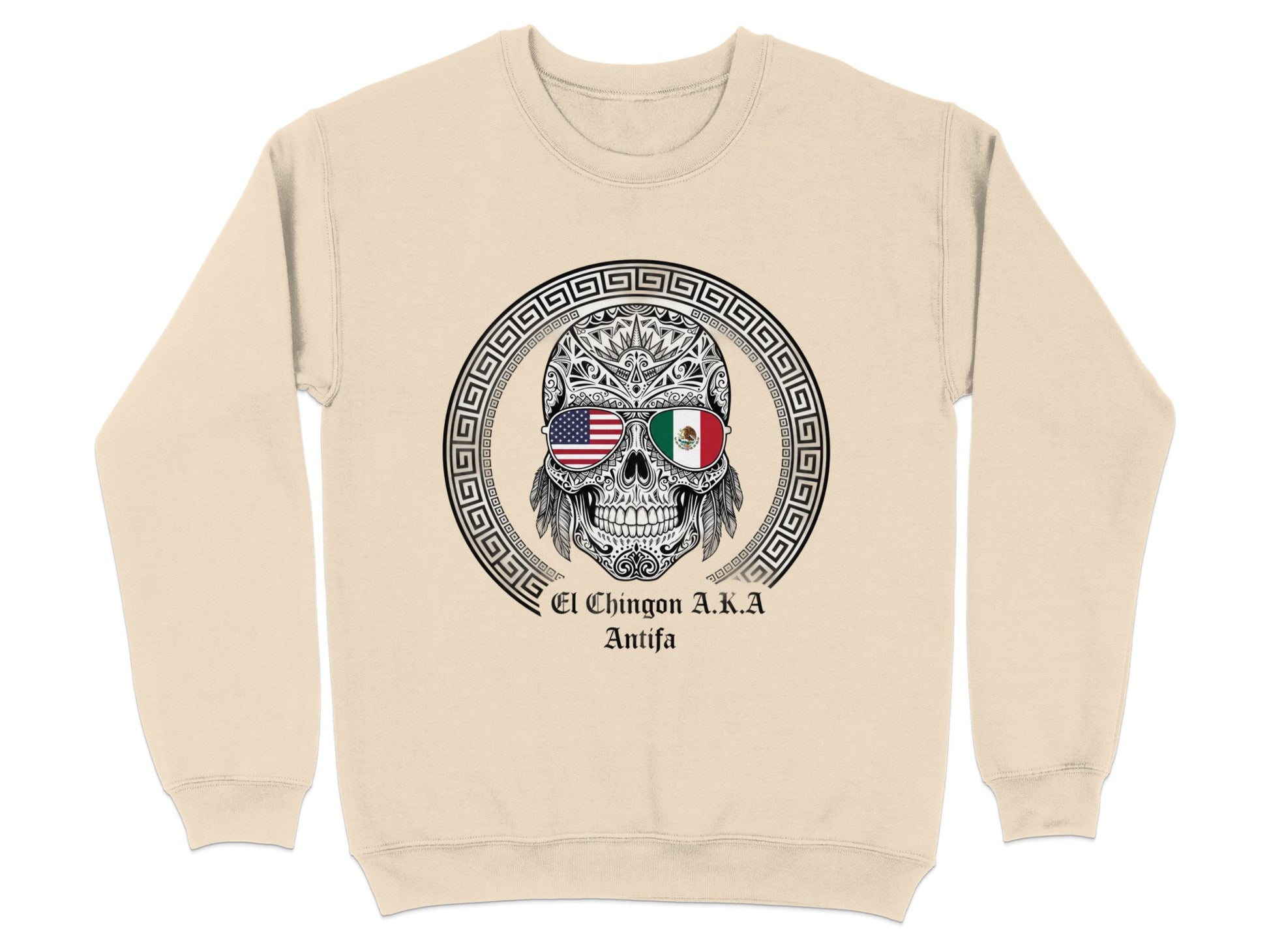 El Chingon A.K.A Antifa Skull Design Sweatshirt