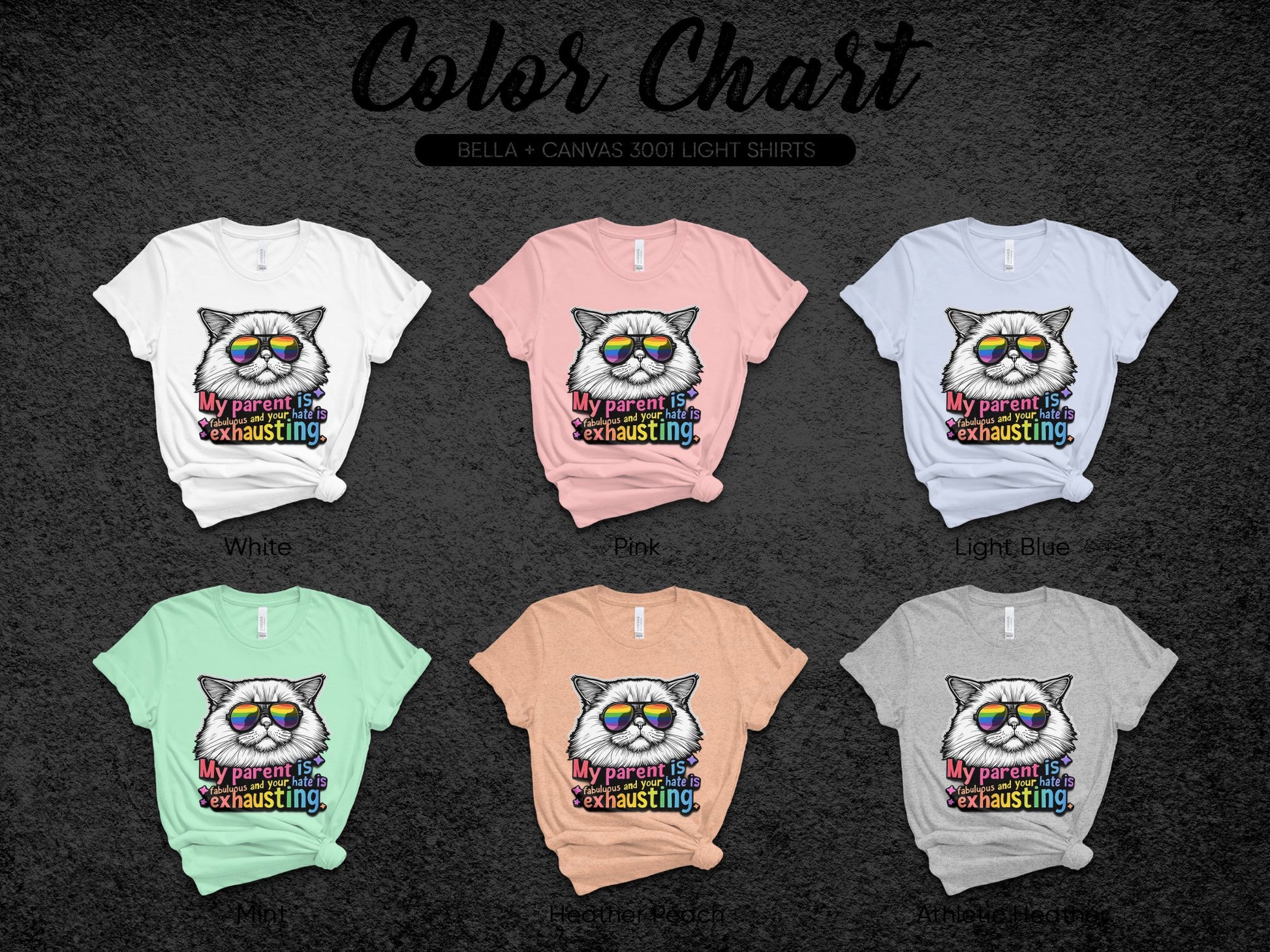 My Parent Is Exhausting Funny Cat Graphic T-Shirt product type