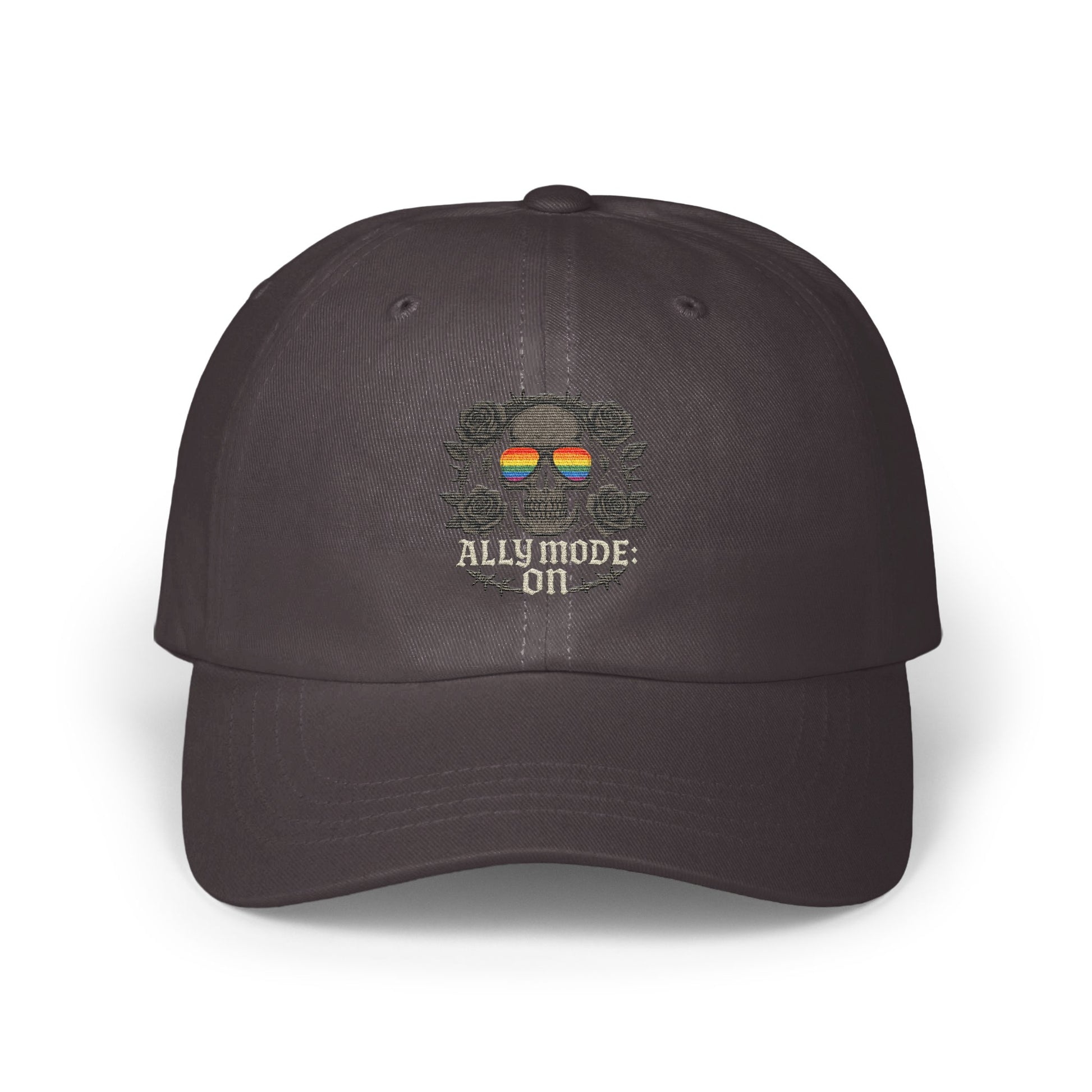 Ally Mode On Skull Design Embroidered Cap product