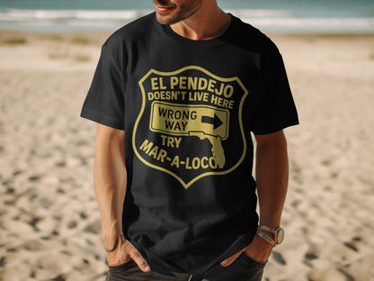 El Pendejo Parody Shield Design Graphic Tee product