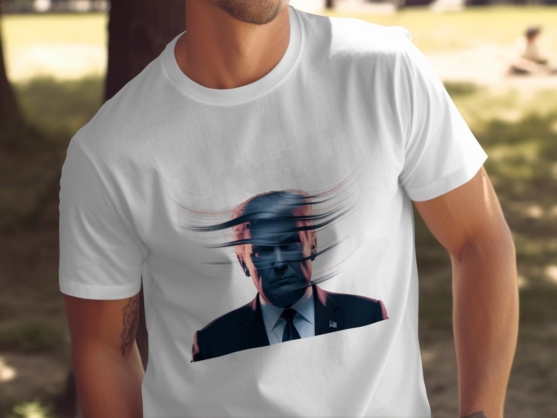 Distorted Face Graphic Design T-Shirt product type