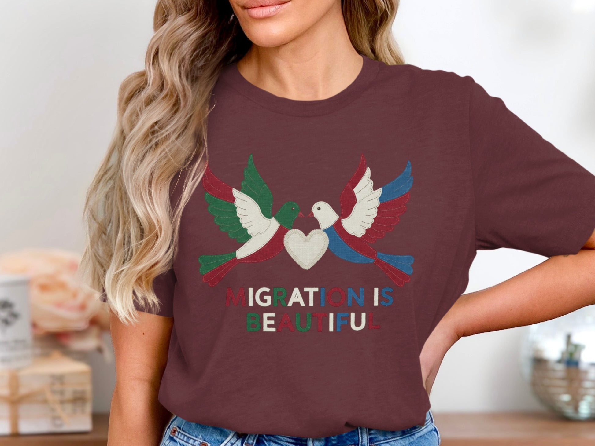 Migration Is Beautiful Doves T-Shirt