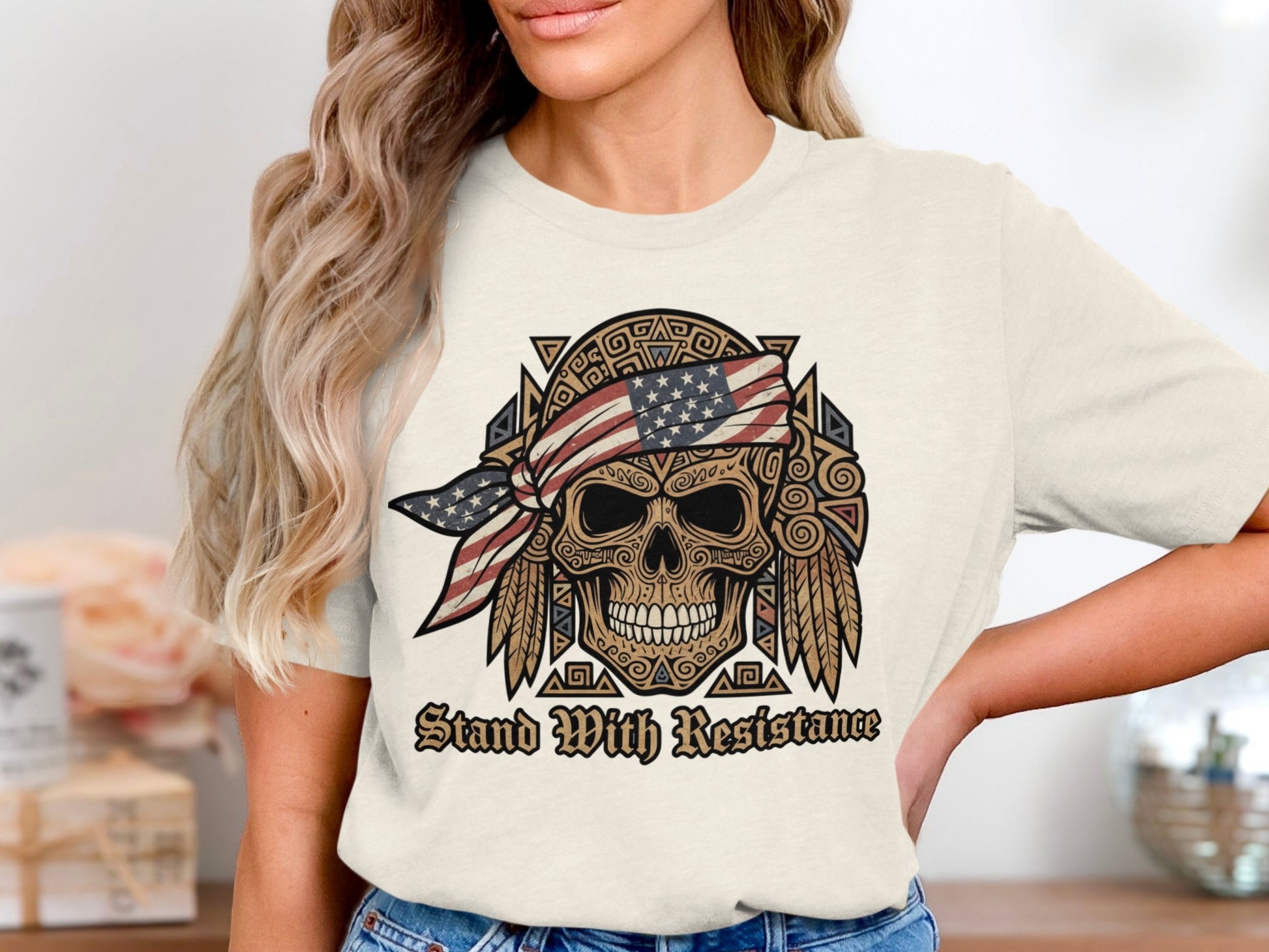 Stand With Resistance Skull Graphic Tee