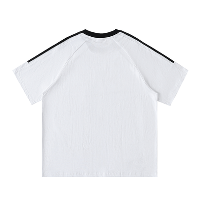 Chinga Tu Maga Contrast Tape Crewneck Cotton T-Shirt