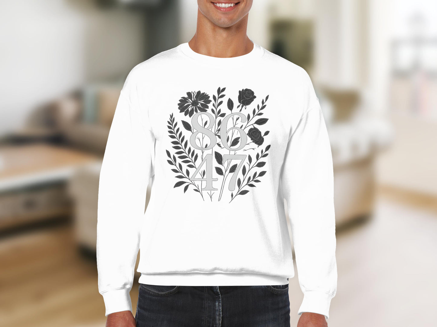 Vintage 8674 Graphic Flower Design Sweatshirt product type
