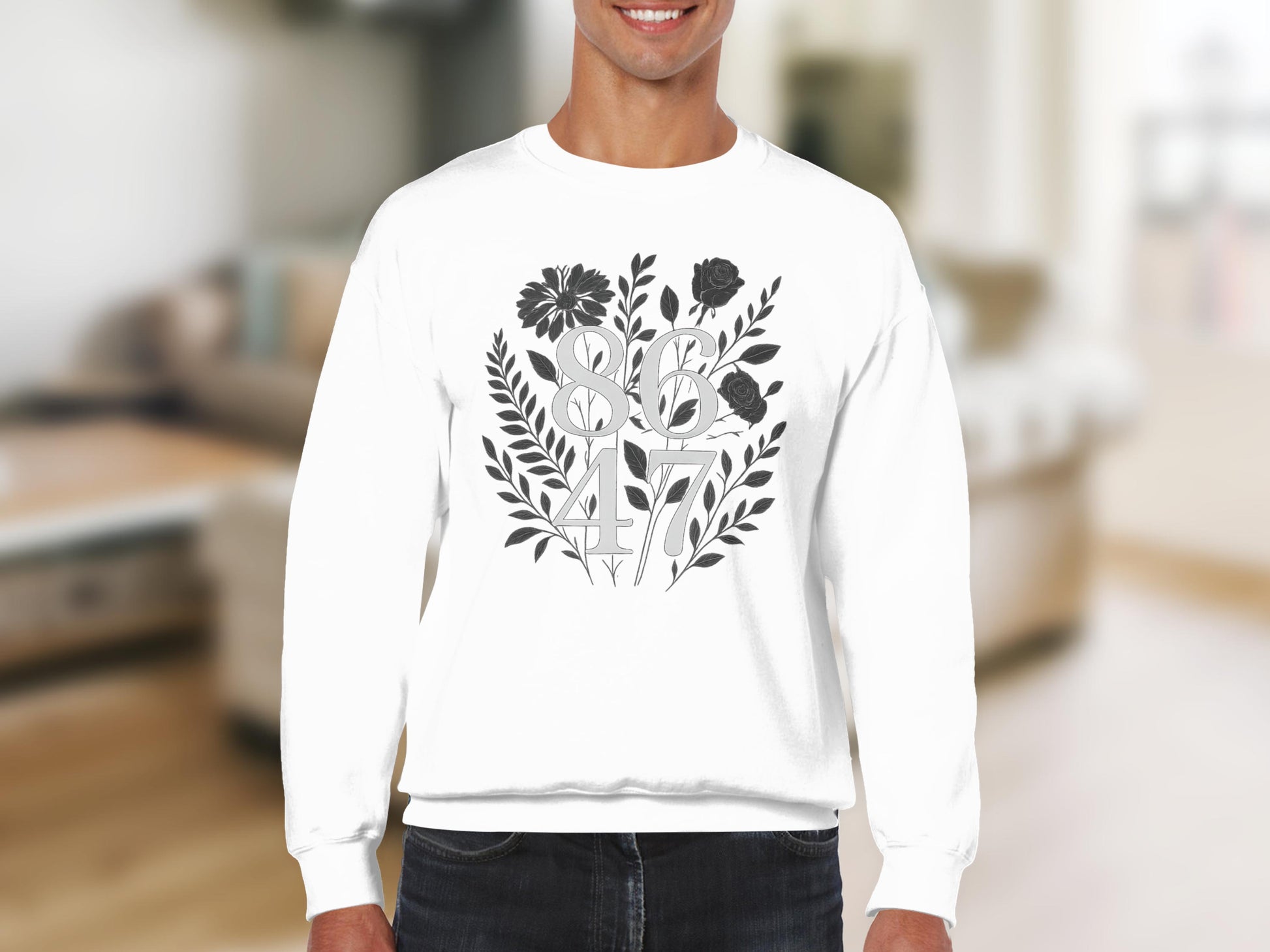 Vintage 8674 Graphic Flower Design Sweatshirt product type