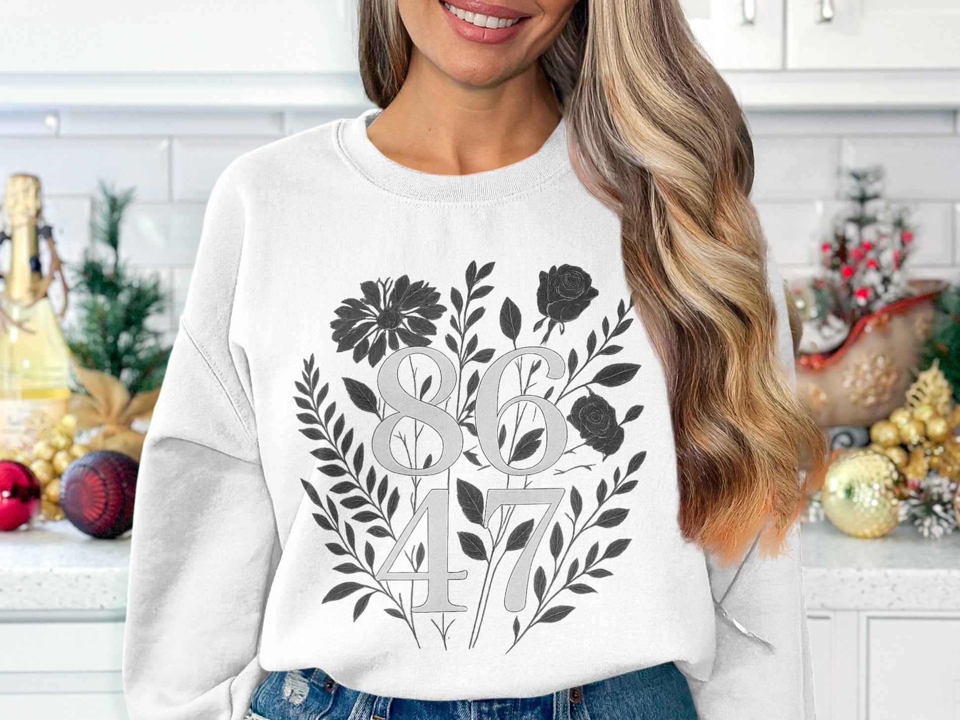 Stylish Floral Number 86147 Design Sweatshirt product type