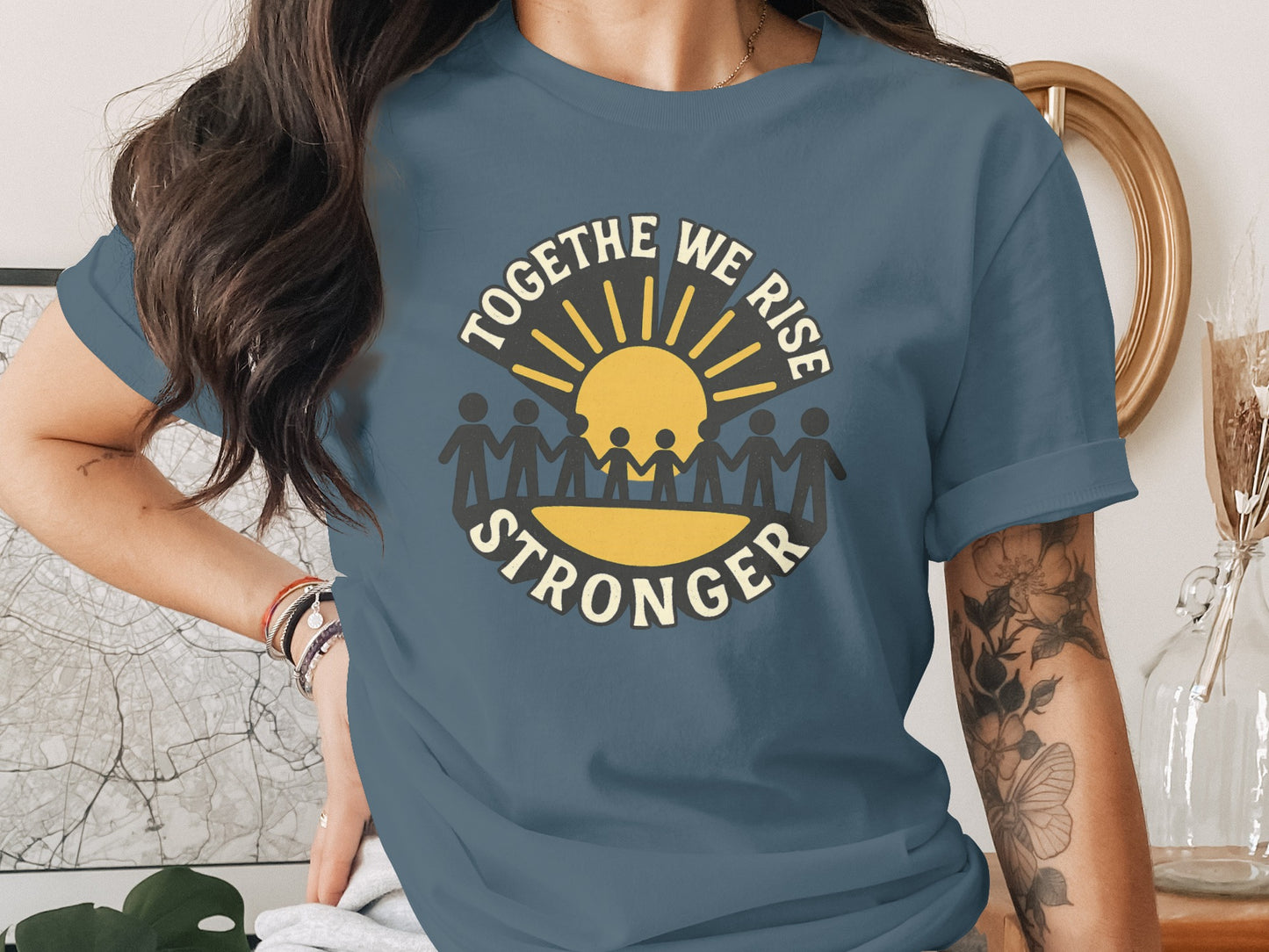 Together We Rise Stronger Inspirational T-Shirt product