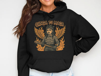 Chinga Tu Maga Angel Graphic Hoodie Sweatshirt product