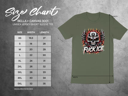 Graphic Tee with Skull and Flames Unisex Short Sleeve Product