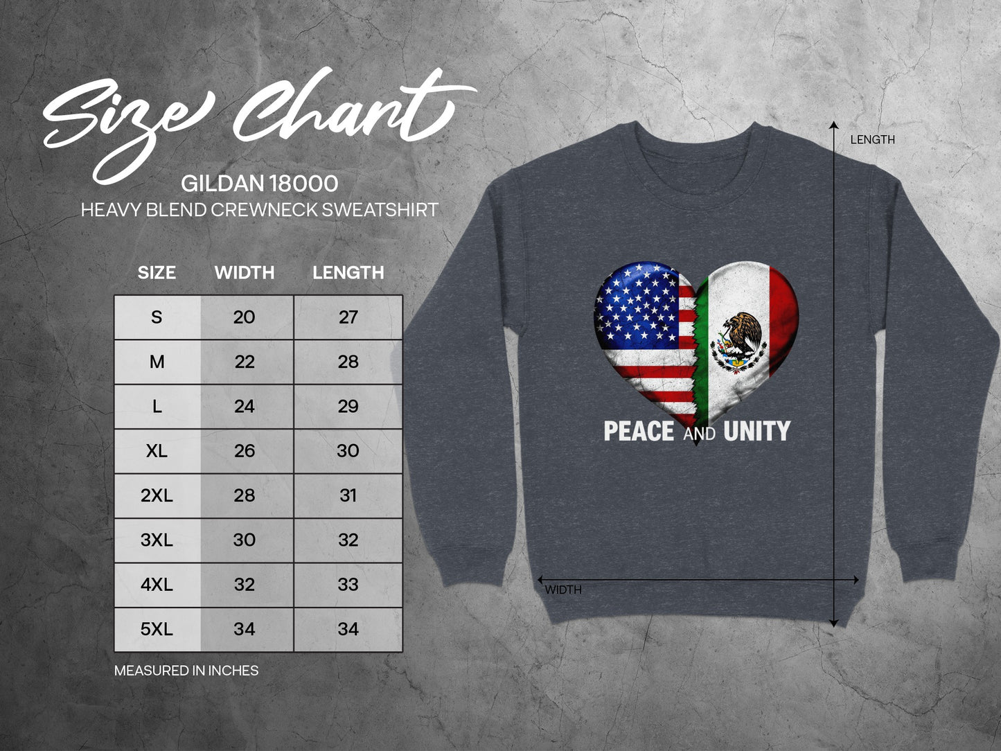 Peace and Unity Heavy Blend Crewneck Sweatshirt product