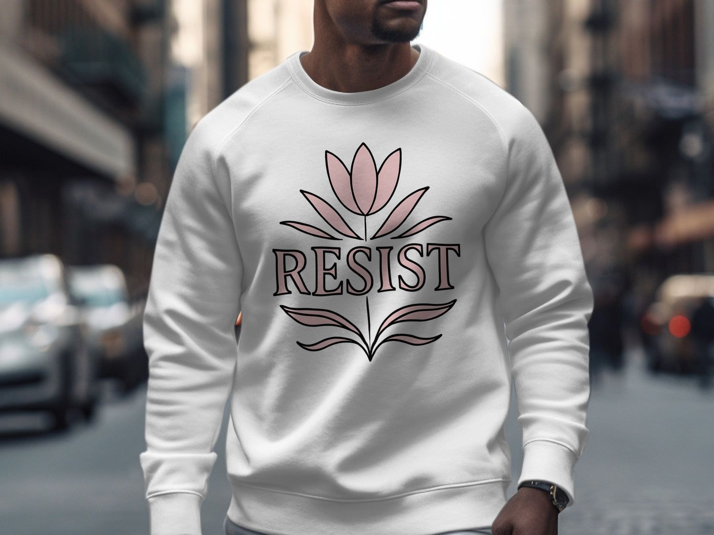 Resist Flower Graphic Design Sweatshirt product type