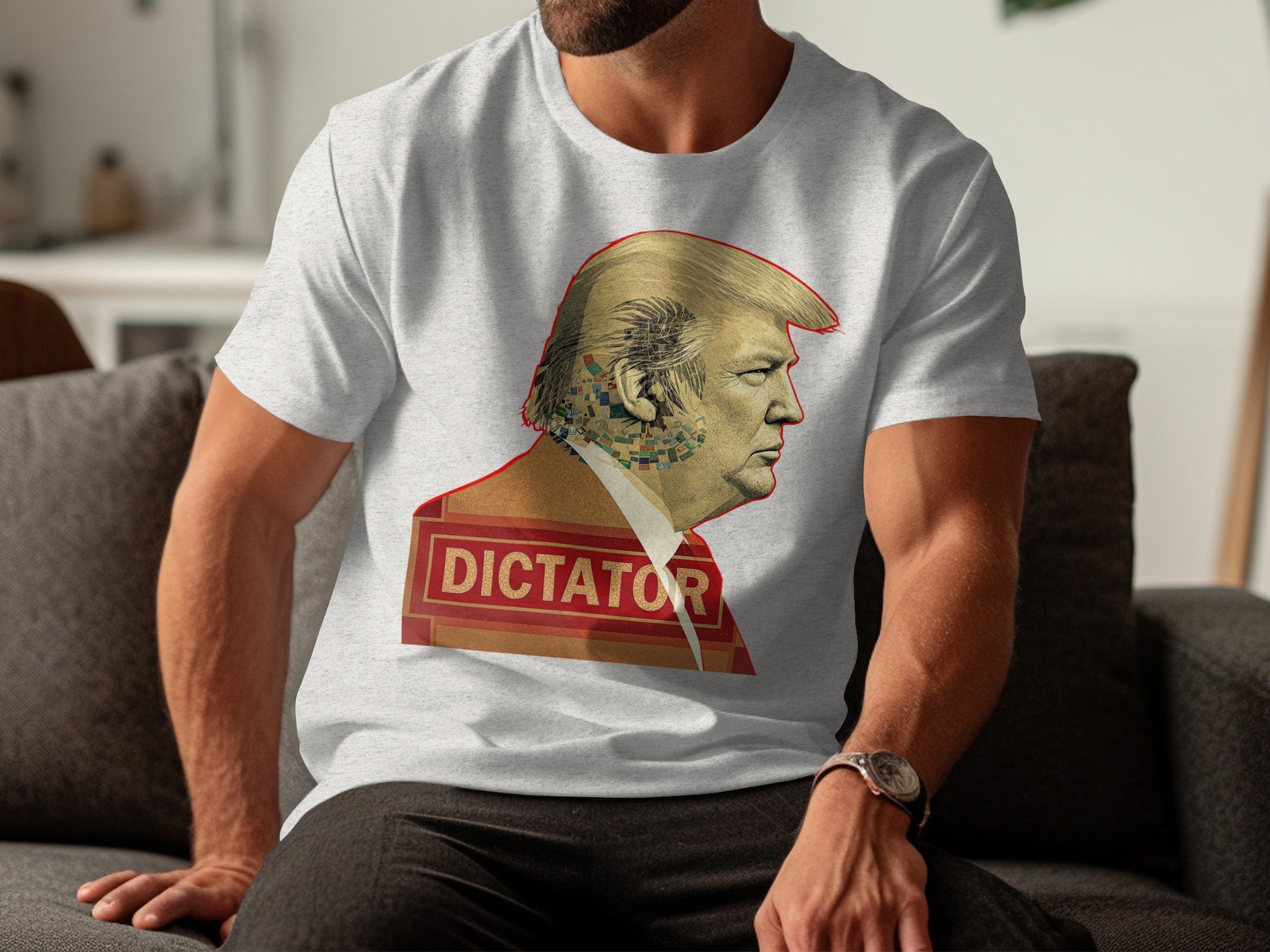 Bold Political Statement Dictator Graphic T-shirt product
