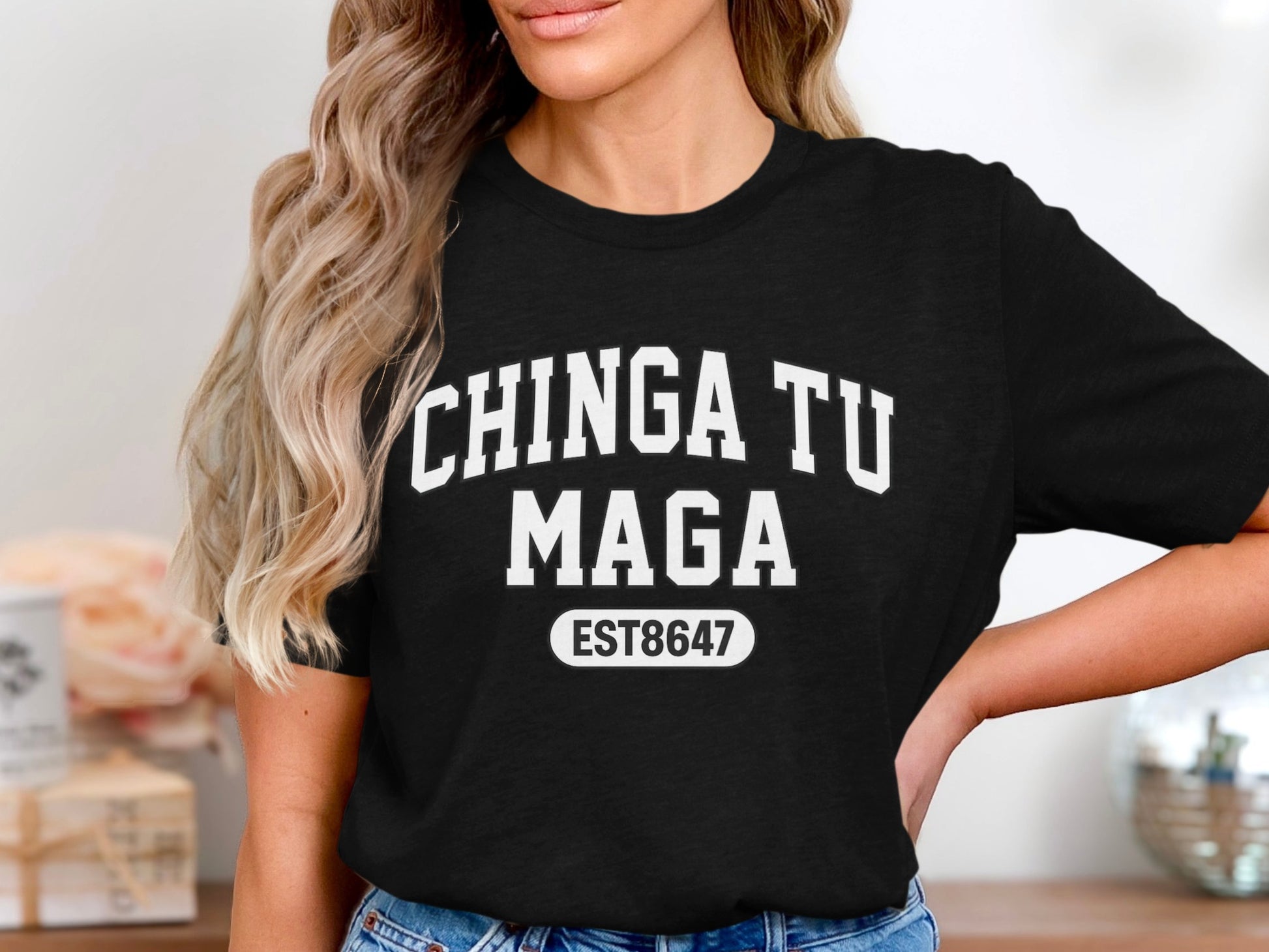 Chinga Tu Maga EST8647 Graphic Shirt for Casual Style