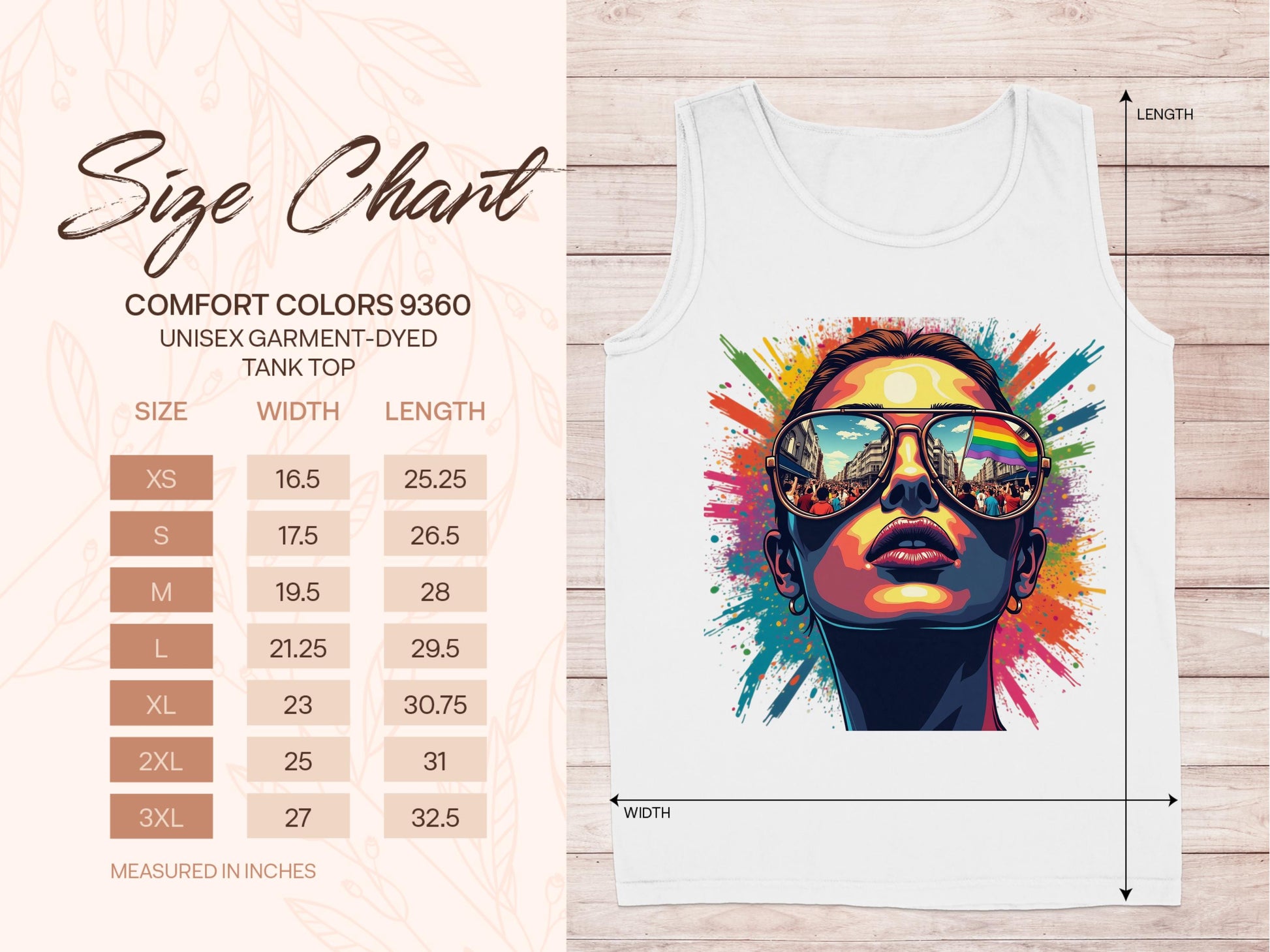 Vibrant Artistic Sunglasses Design Tank Top product type