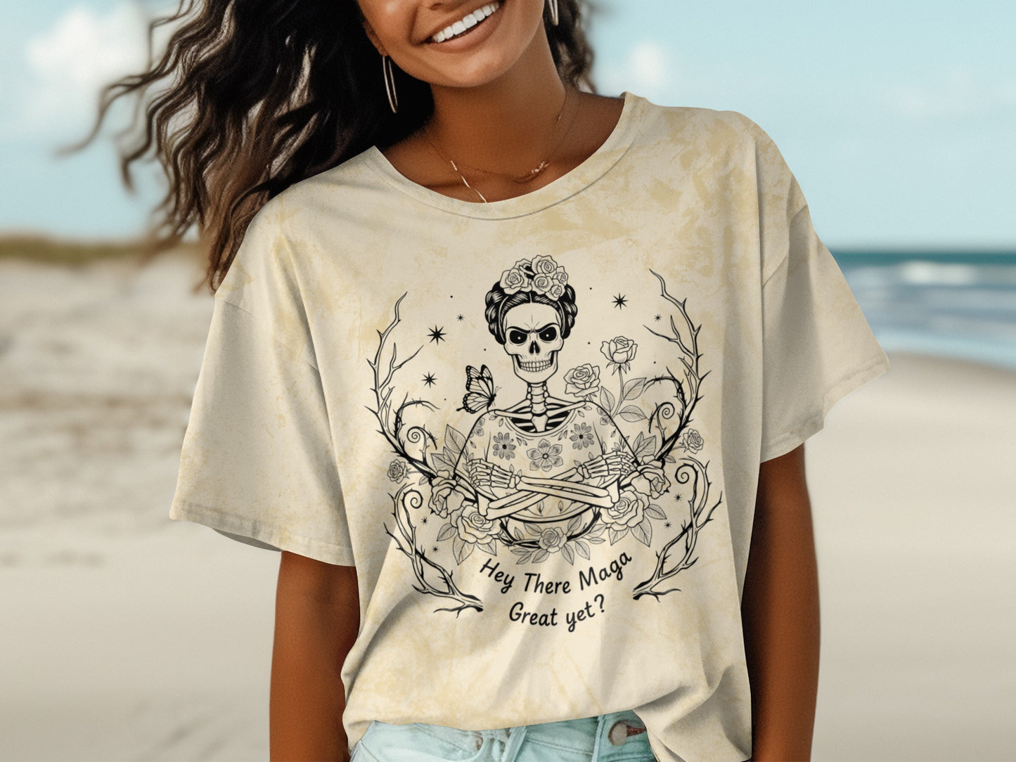 Hey There Maga Great Yet Skull Art Women's T-Shirt
