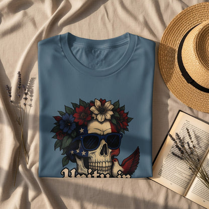 Patriotic Skull with Sunglasses Design T-shirt product