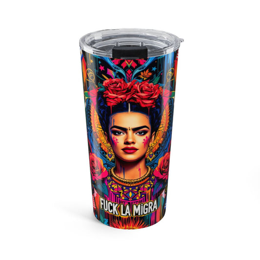Vibrant Frida Art with Roses Insulated Tumbler