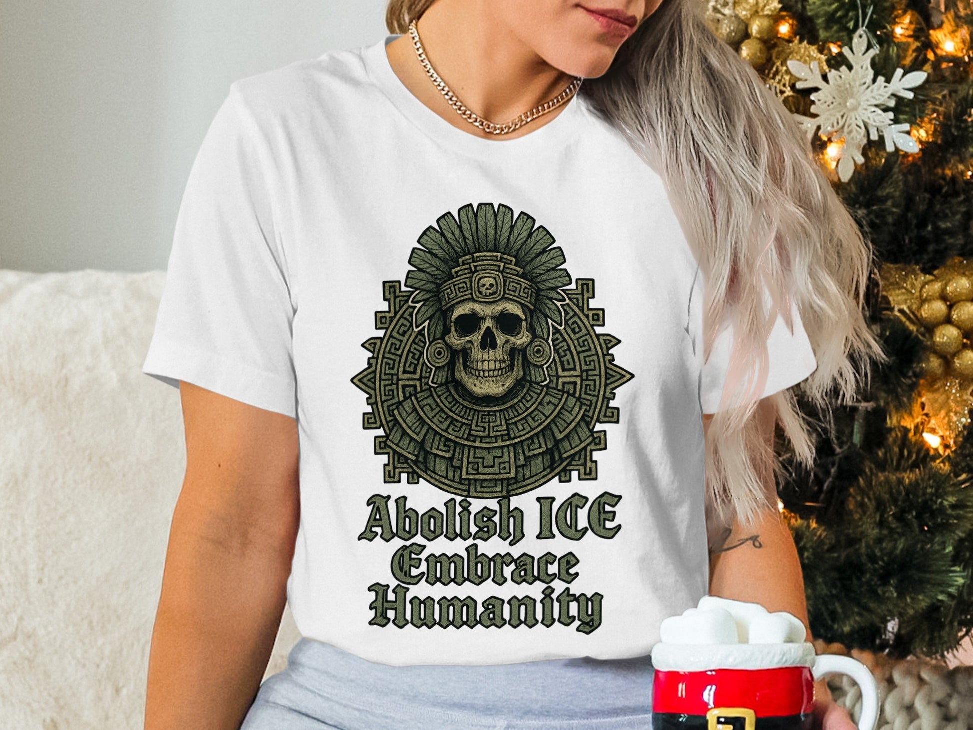 Abolish ICE Embrace Humanity Intricate Graphic Shirt