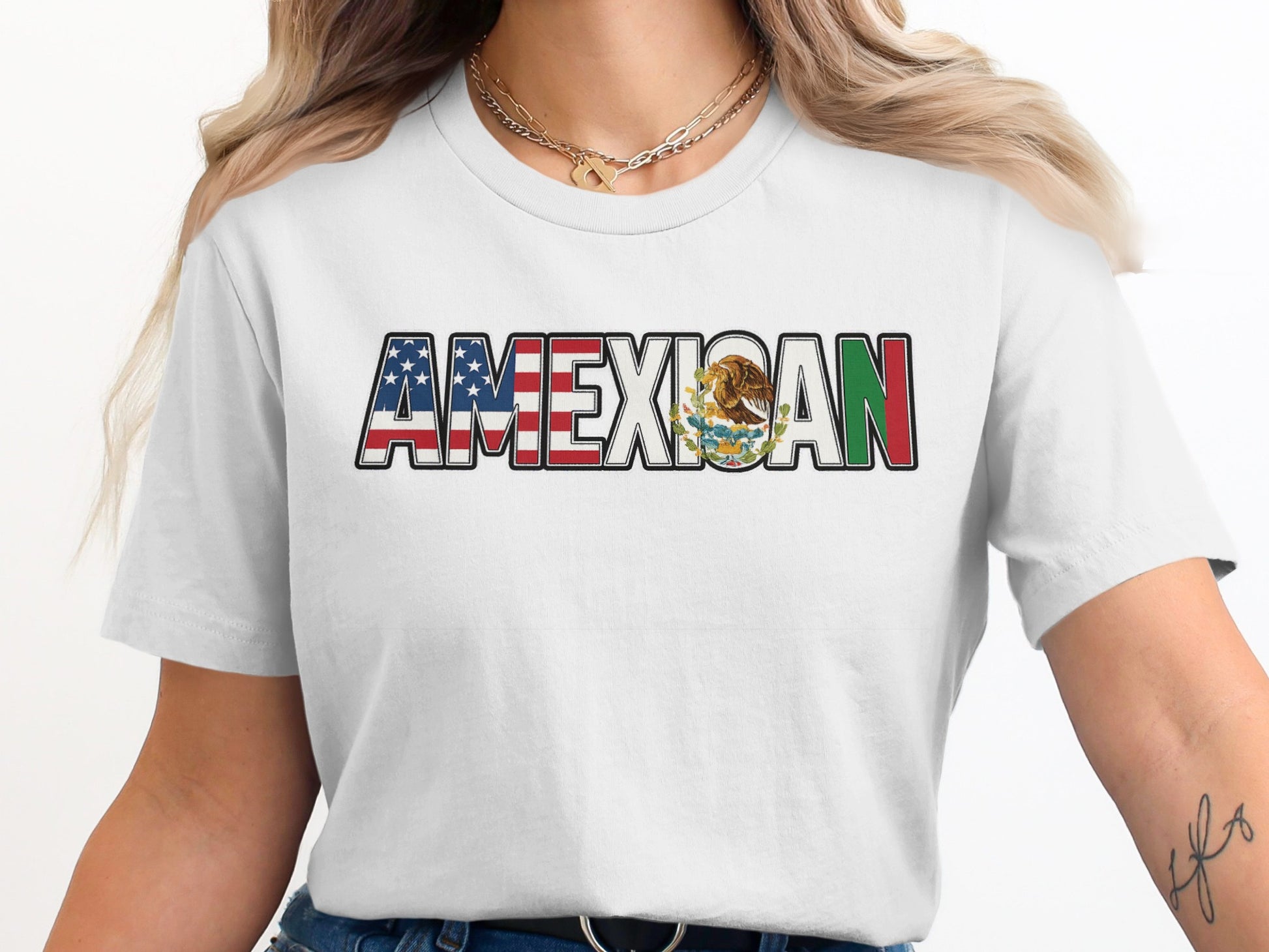 Amexican Graphic Tee with Unique Flag Design product type