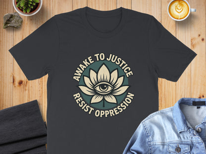 Awake to Justice Resist Oppression Graphic Tee product