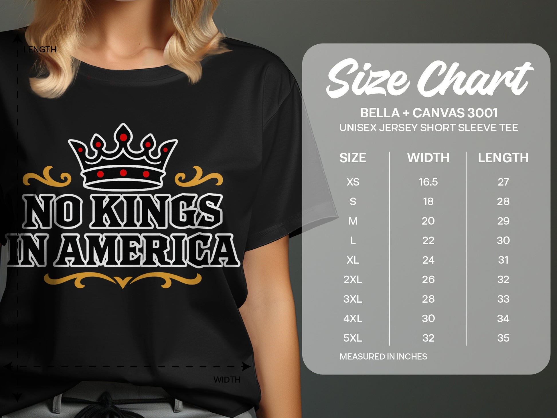 No Kings In America Short Sleeve Tee product type